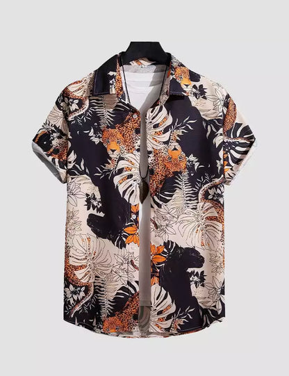 CERAM CHEETA  Design Mens Half Sleeves Cotton Shirts