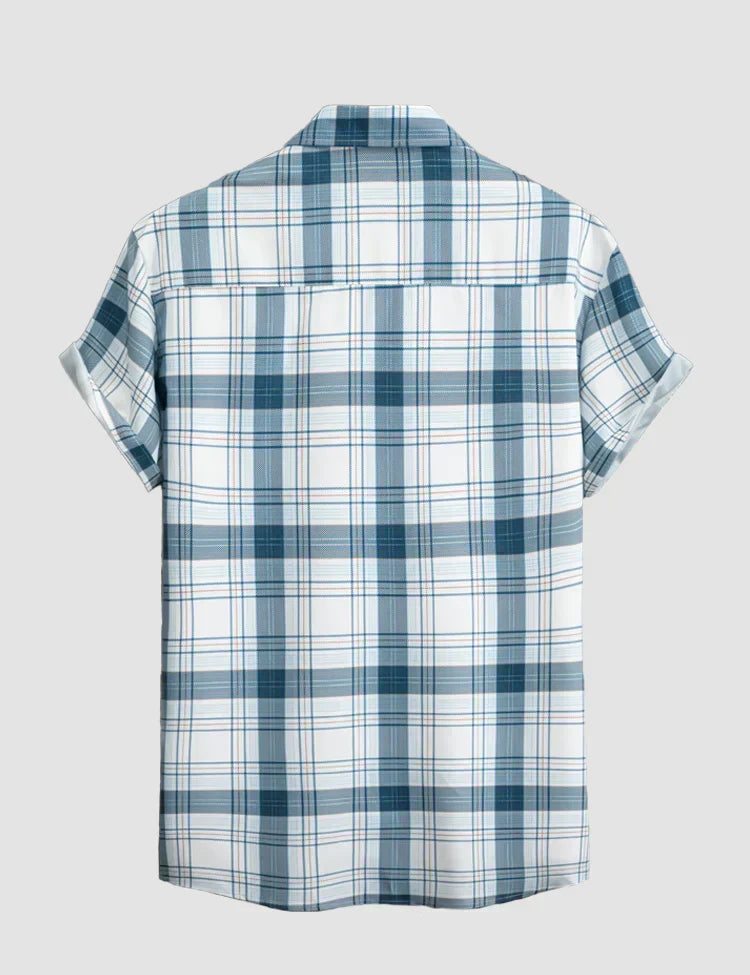 Checks Printed Half Sleeves Cotton Material Mens Shirt