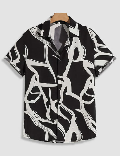 Crack Design Digital Printed Half Sleeves Cotton Material Mens Shirt