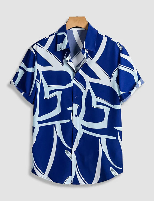 Crack Design Digital Printed Half Sleeves Cotton Material Mens Shirt