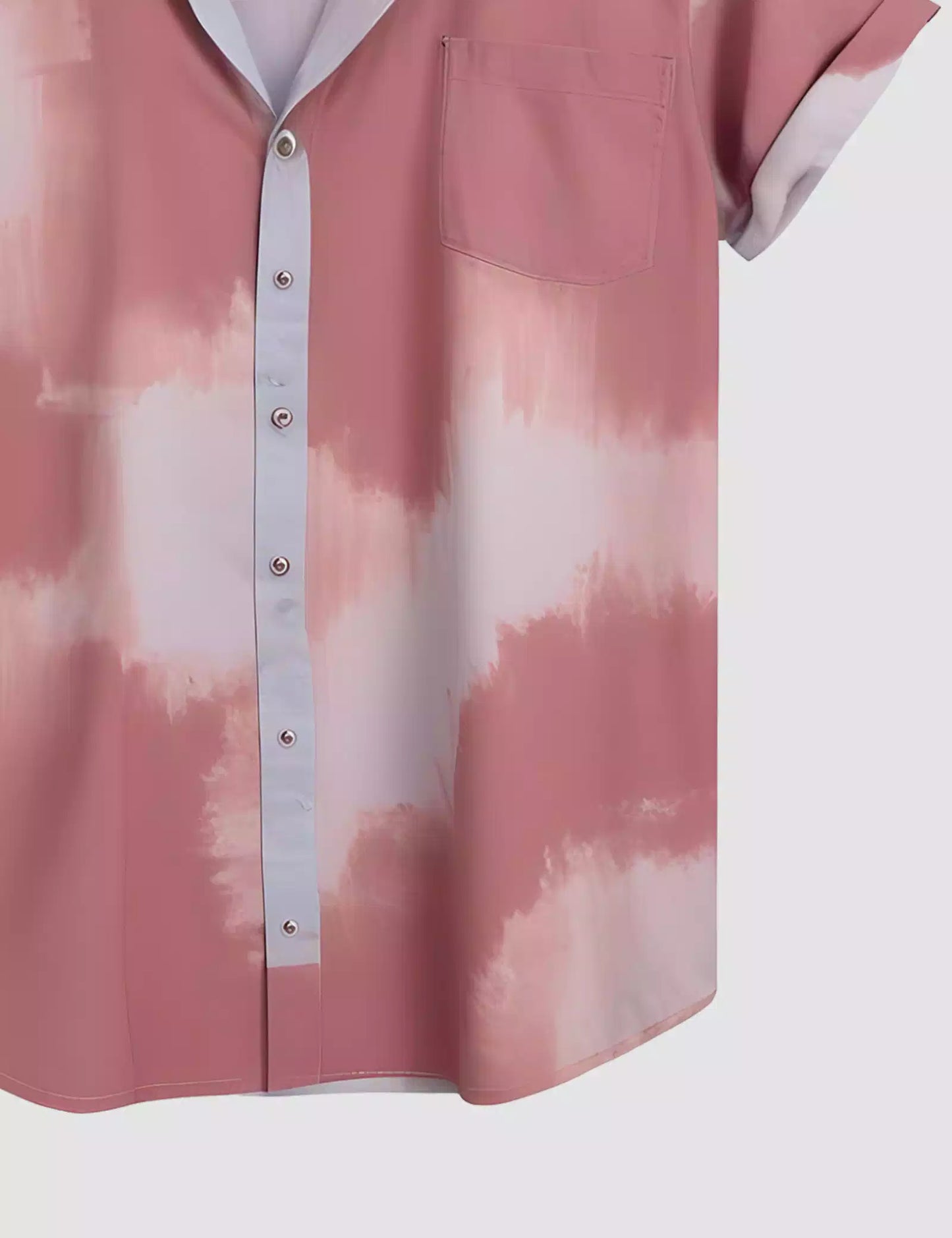 Pink Splash Printed Men's Half Sleeves Cotton Exclusively Available Luxury Shirt