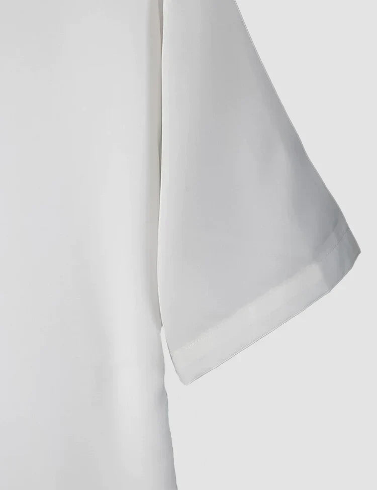 Plain White Half Sleeves Cotton Material Mens Shirt