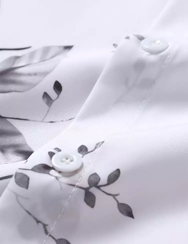 WHITE BUTTERFLY  Design Mens Half Sleeves Cotton Shirts