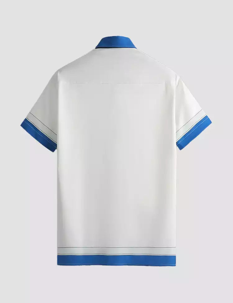 WHITE CORNER  Design Mens Half Sleeves Cotton Shirts